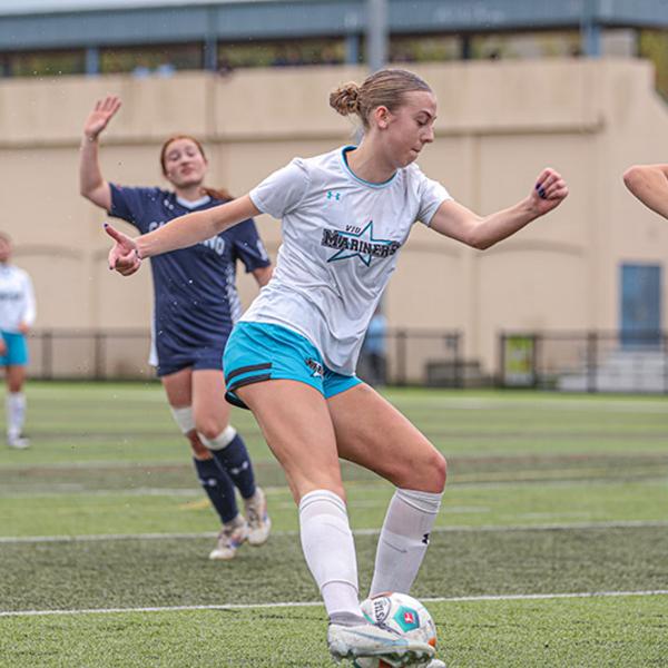 olivia dribbles the ball