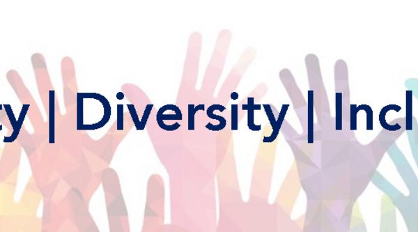 Equity Diversity Inclusion rainbow hands