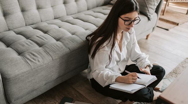 Student writing a research paper