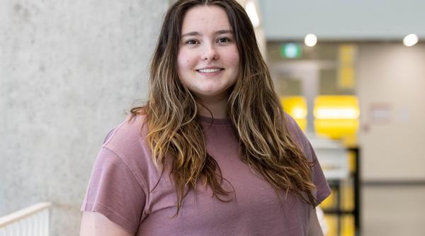 Sarah portrait in Health and Science Centre