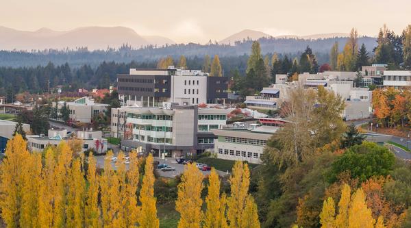 Aerial view of VIU campus