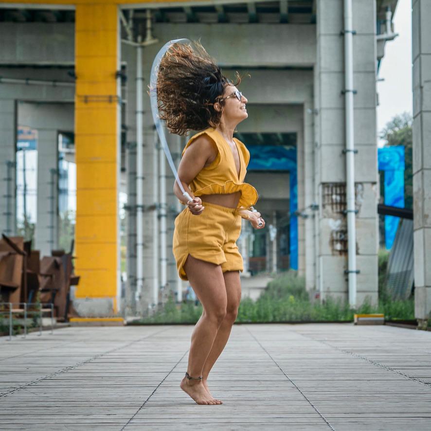 Championship jump rope athlete Elise Visentin is skipping her way to Japan