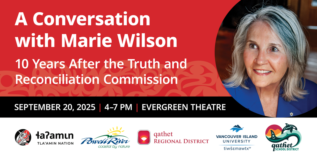 A picture of Marie Wilson with some event details