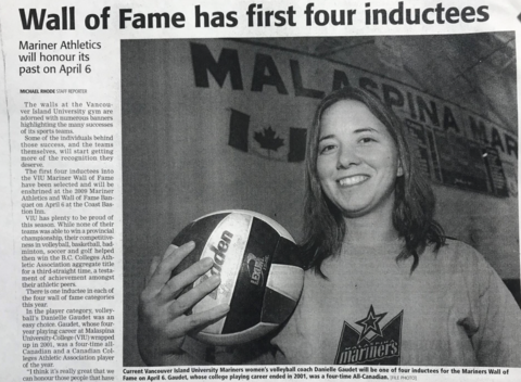 Picture of Danielle in the newspaper